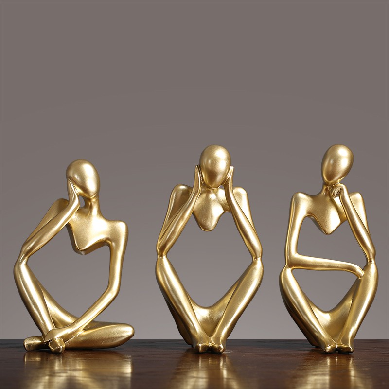 Resin Thinker Statue